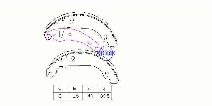 RENAULT SUPER 5 Drum Brake shoes OEM:7701202661 FSB243 GS8211, OK-BS490